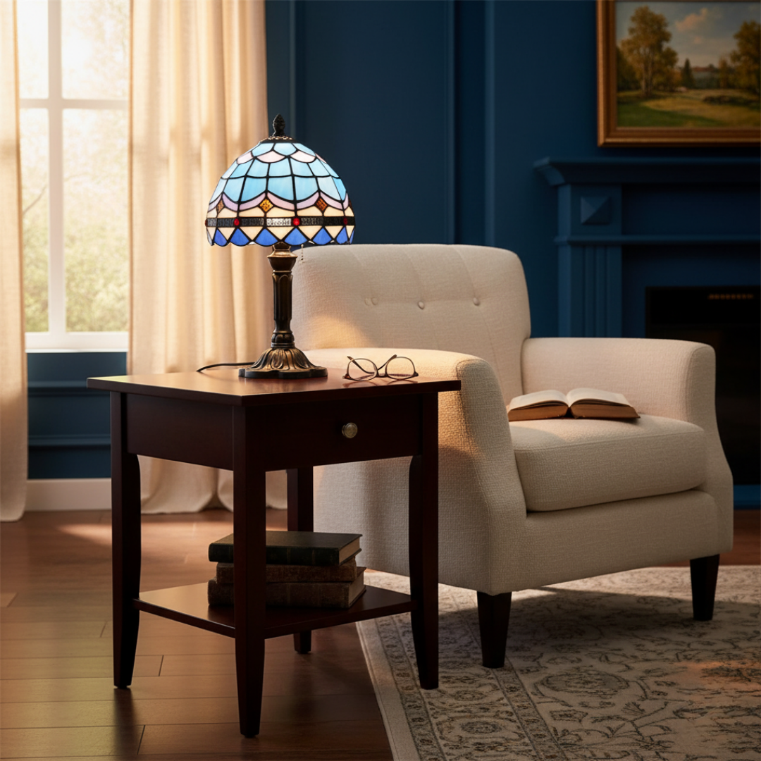 Retro zlatá baroková LED lampa