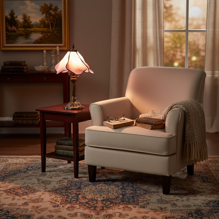 Umelá Baroková LED Stolná Lampa