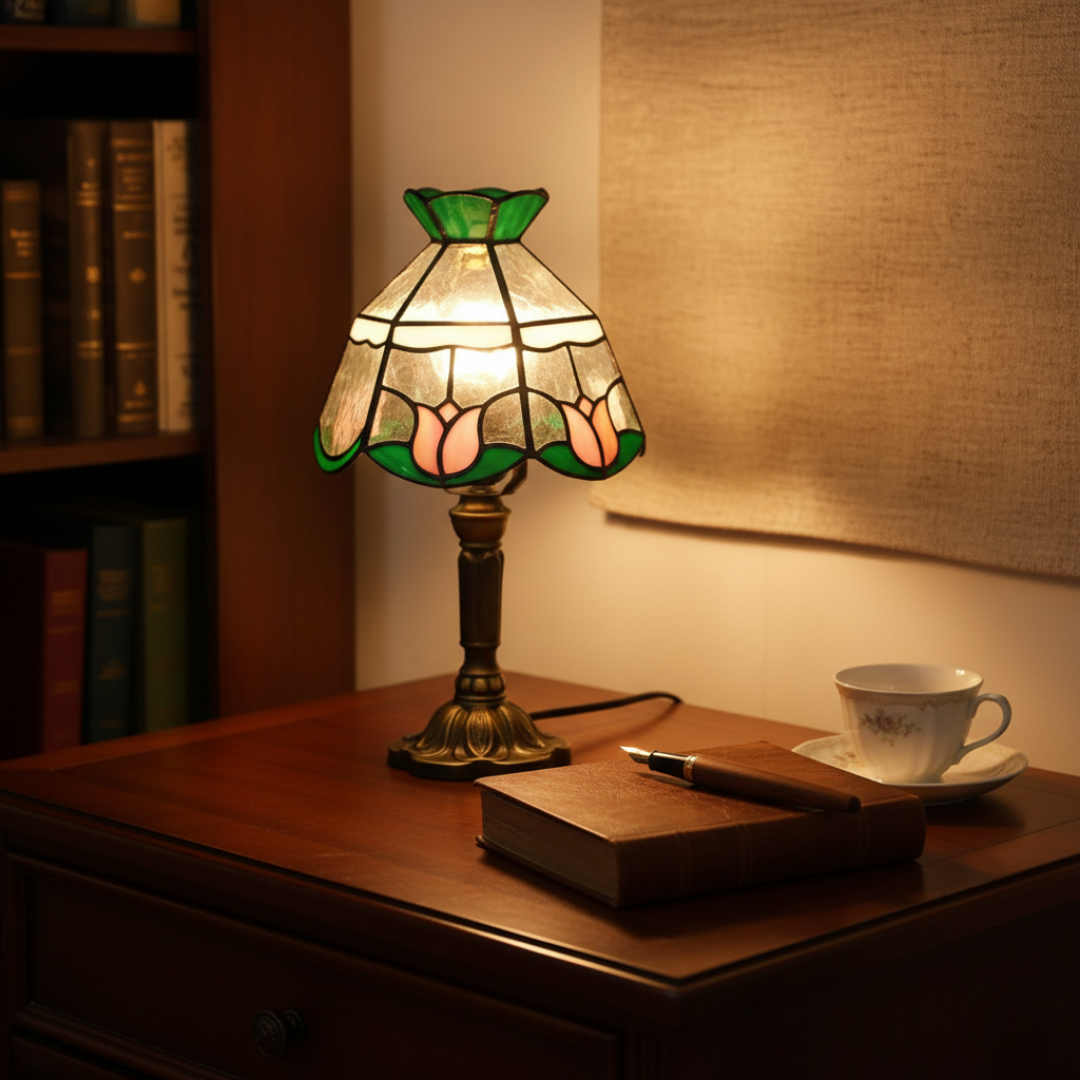 Antická baroková LED stolná lampa